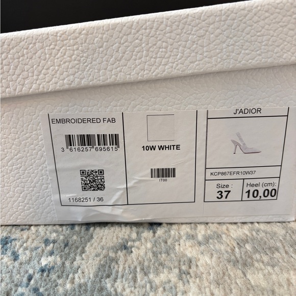 J’Adior sling back pump white cotton embroidery - Picture 14 of 15